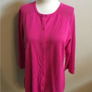 Coldwater Creek Pink Cardigan Sweater Medium